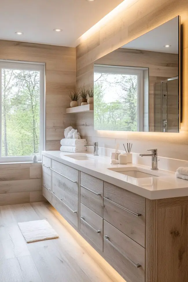 Bold Mirror as Bathroom Focal Point