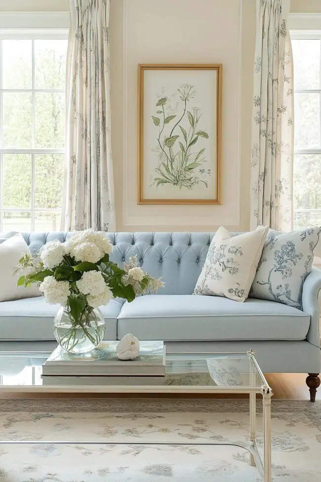 Soft Blue Serenity Sofa Space