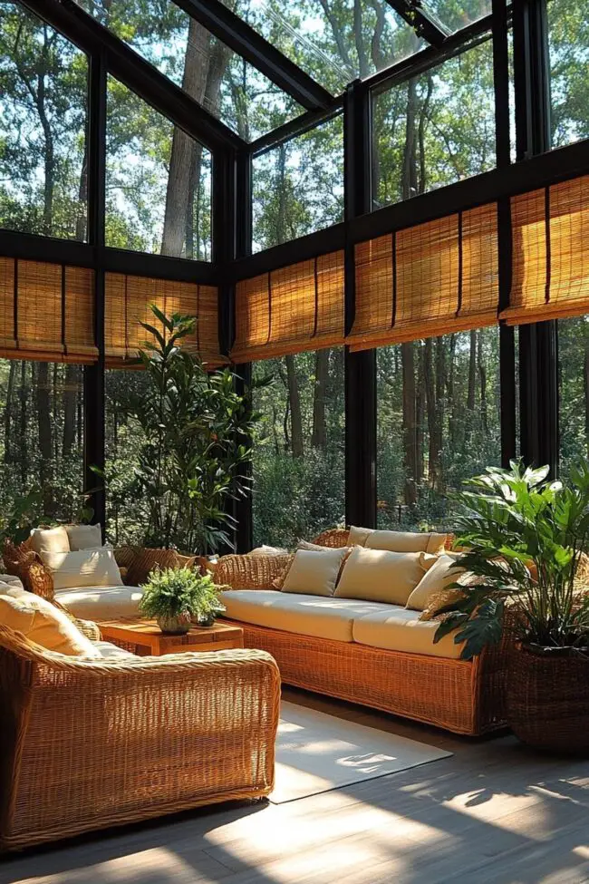 Sun-Filled Eco Cabin Sunroom Design