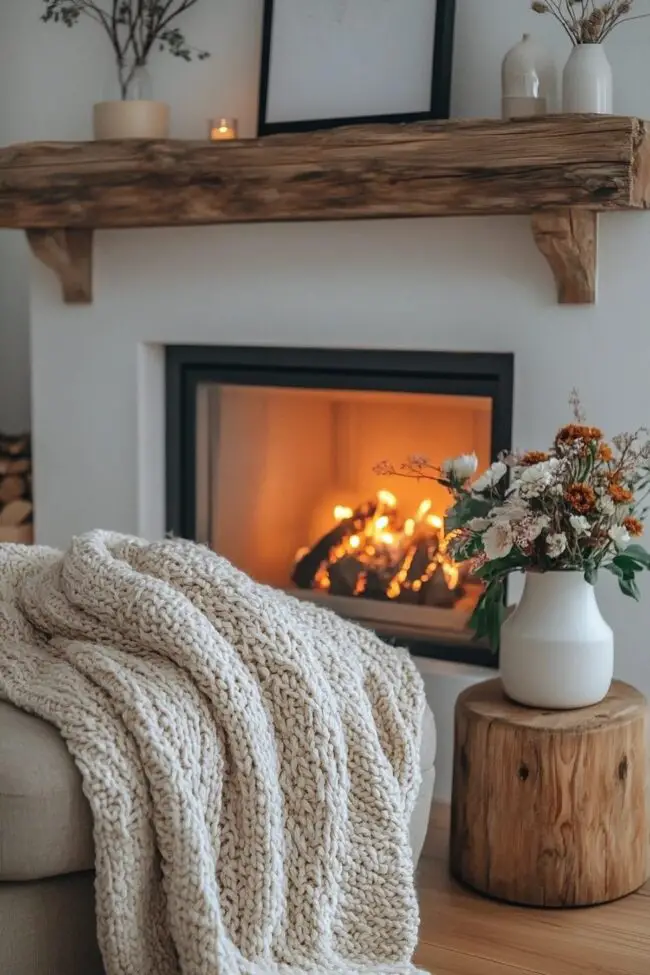 Scandi-inspired Sleek Fireplace