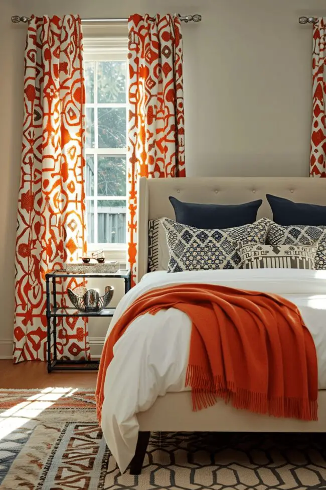 Moroccan Tile Motif Curtains