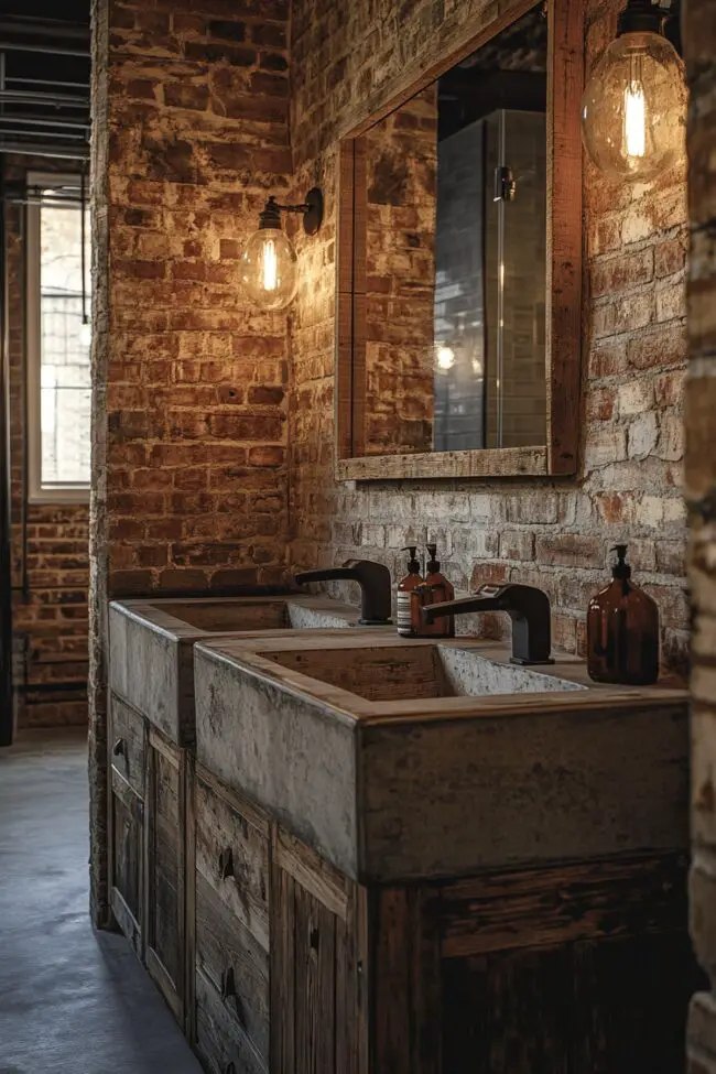 Repurposed Warehouse Bathroom Design