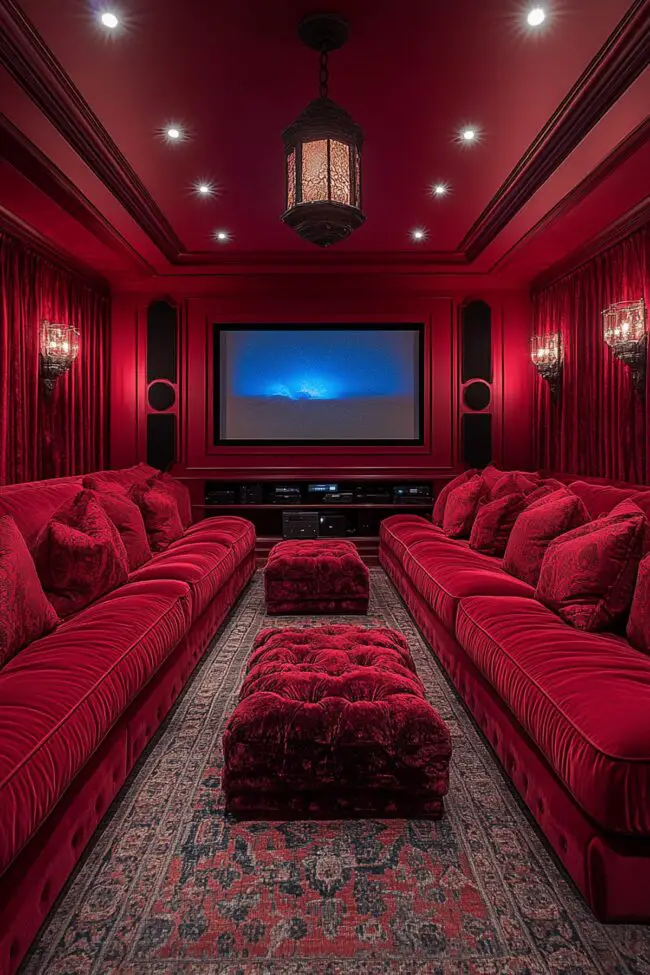 Rich Red Cinematic Retreat