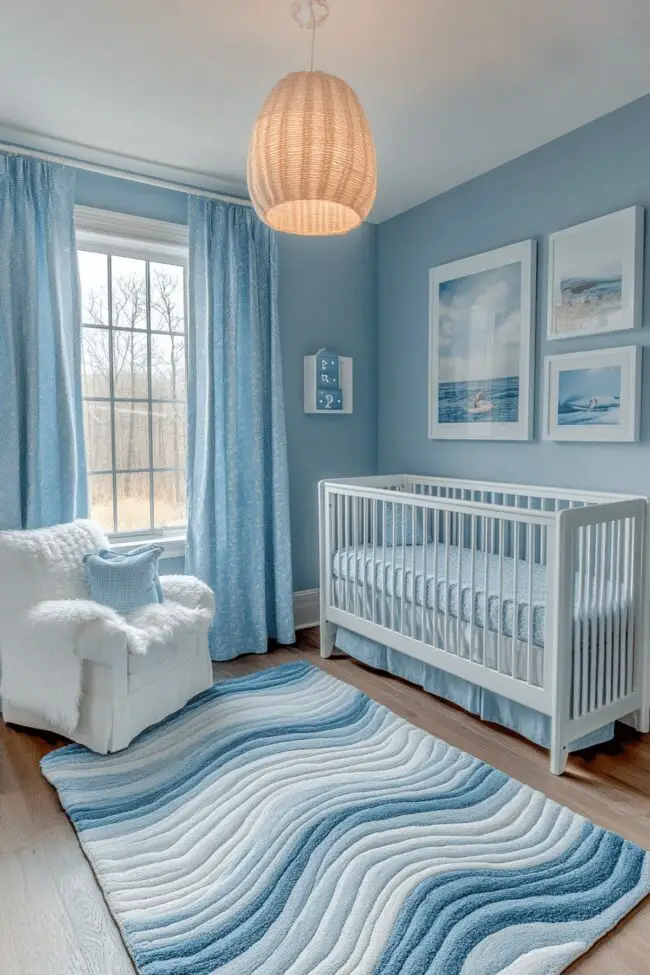 Calming Ocean Blue Nursery