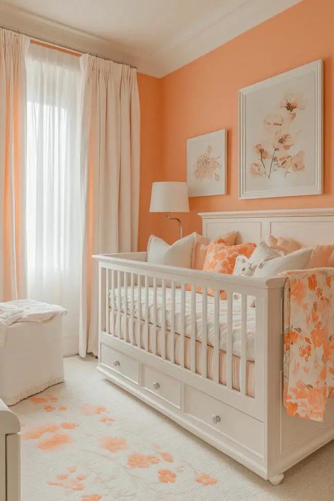 Pastel Peach Calm Nursery