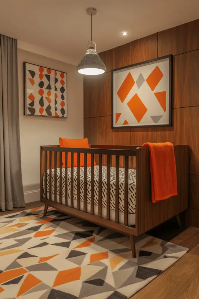 Contemporary Geometric Baby Room