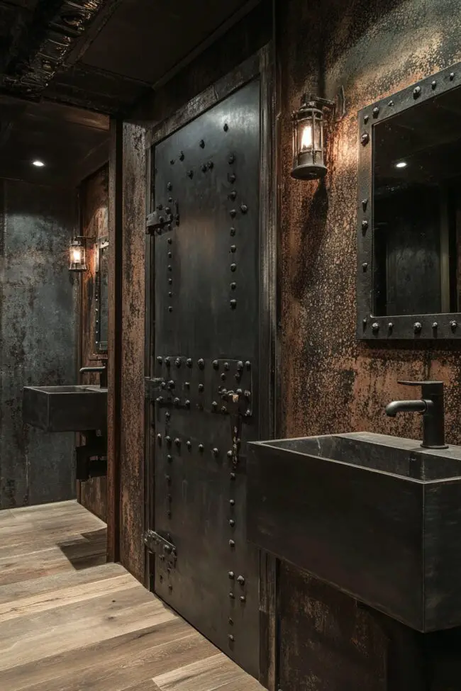 Iron Industrial Bathroom Elements