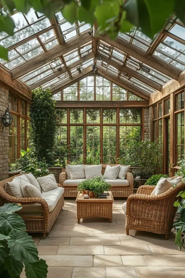 Modern Rustic Sunroom Retreat