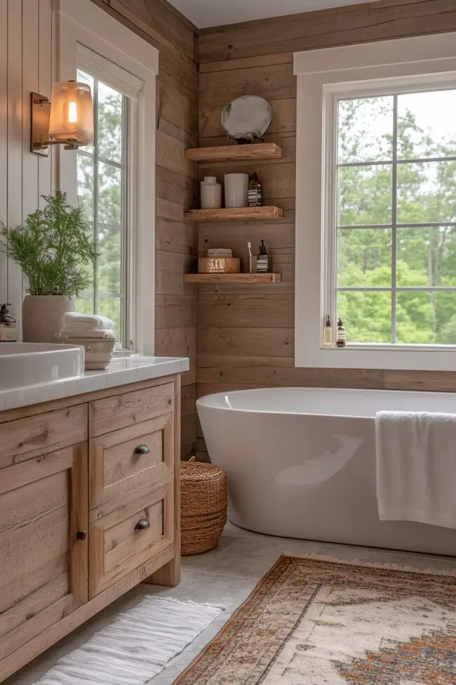 Contemporary Farmhouse Bathroom Inspirations