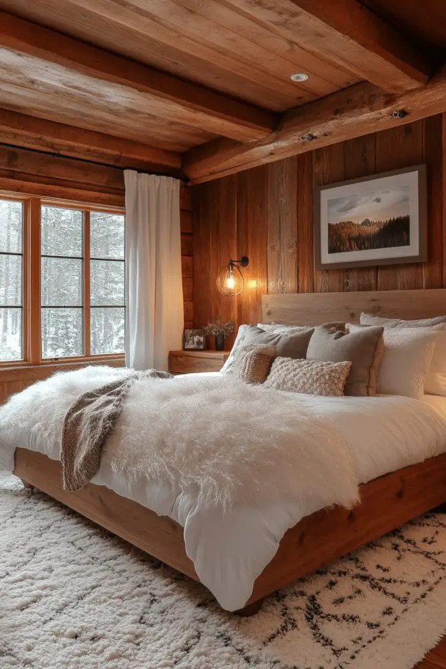 Warm Wooden Bedroom Retreat