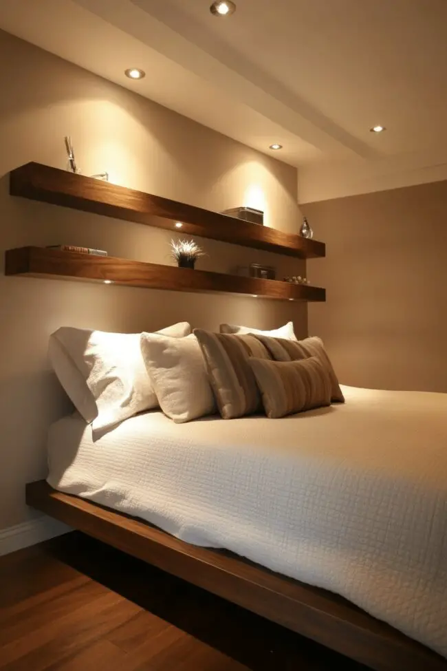 Floating Shelf Feature Bedroom