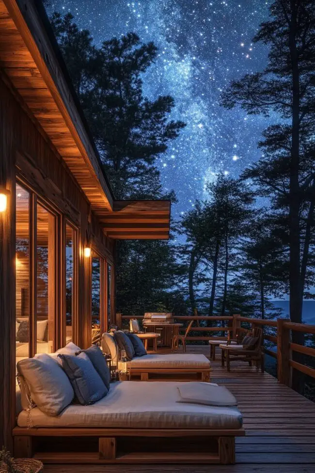 Starlit Outdoor Terrace