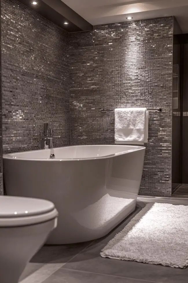 Dynamic Grey Mosaic Design