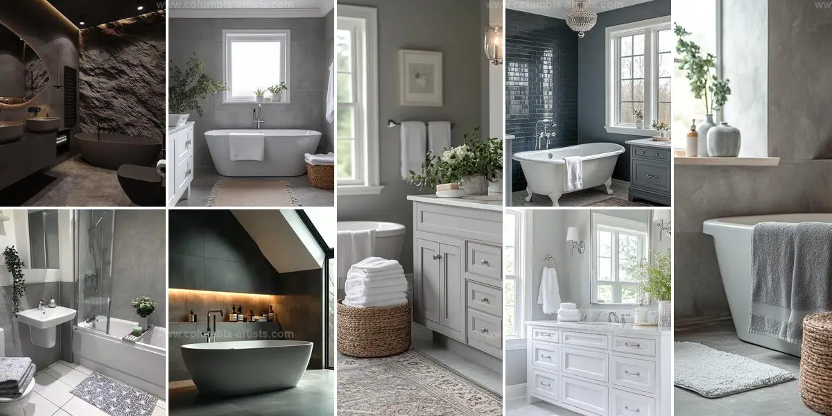 Top Soft Grey Bathroom Ideas